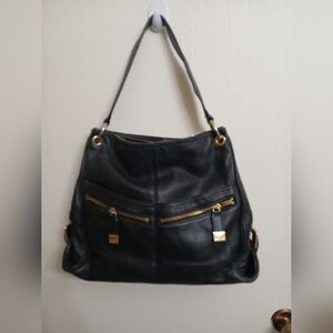 COPY - Michael Kors Vintage Layton Black Pebbled Leather Shoulder Bag.